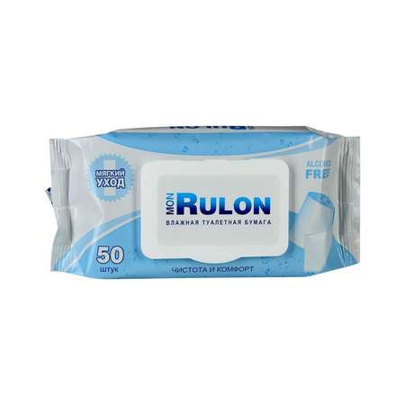 Влажная туалетная бумага Mon Rulon С клапаном 50шт