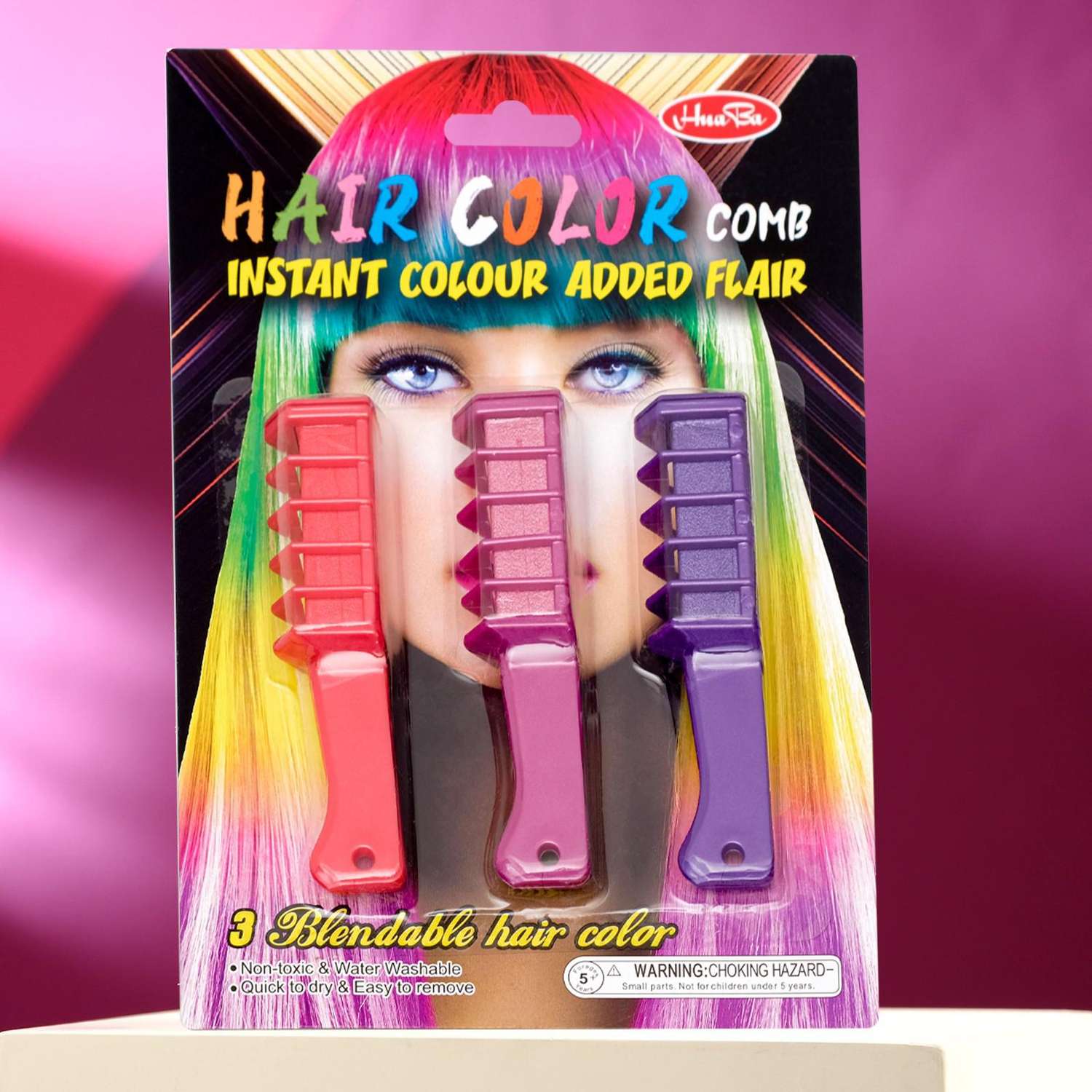 Мелки для волос Sima-Land с насадкой 3 цвета - фото 1