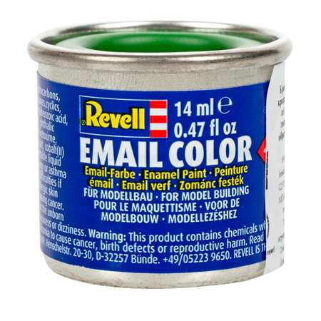 Краска Revell лиственно-зеленая. РАЛ 6001 шелково-матовая
