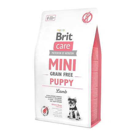 Корм для щенков Brit Care 2кг для мини пород беззерновой с ягненком сухой