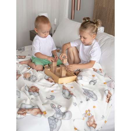 Плед Baby Nice micro flannel Спящие мишки 100х118