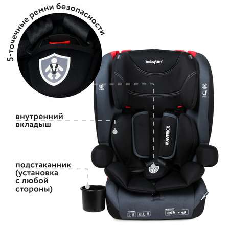 Автокресло Babyton Maverick Black складное