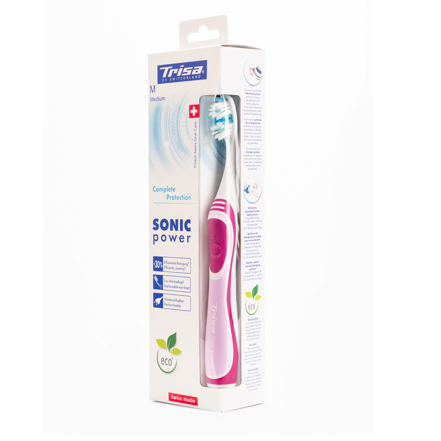 Зубная щетка TRISA Электрическая Sonicpower akku 685836 Pink - фото 1