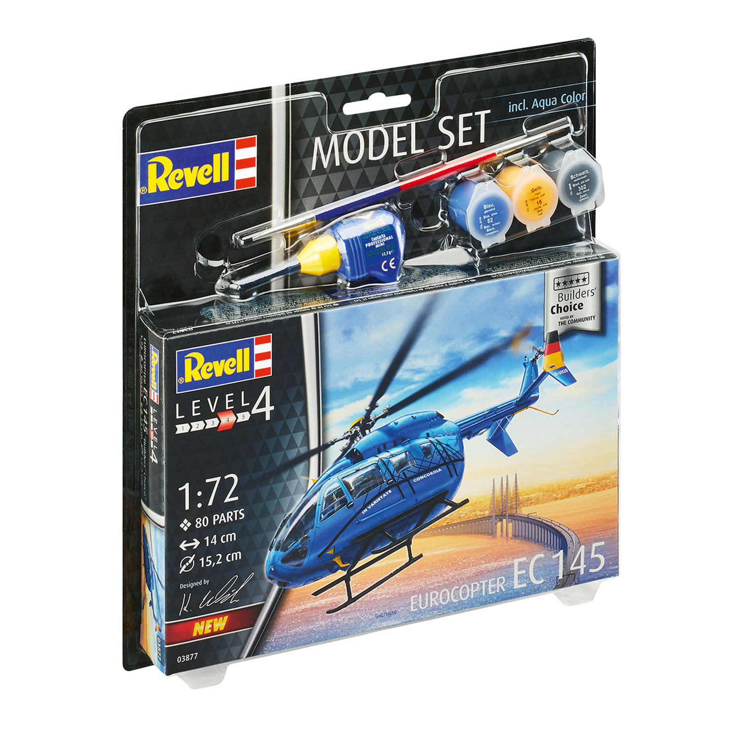 Сборная модель Revell Транспортный вертолёт Eurocopter EC 145 Builders Choice 63877 - фото 4