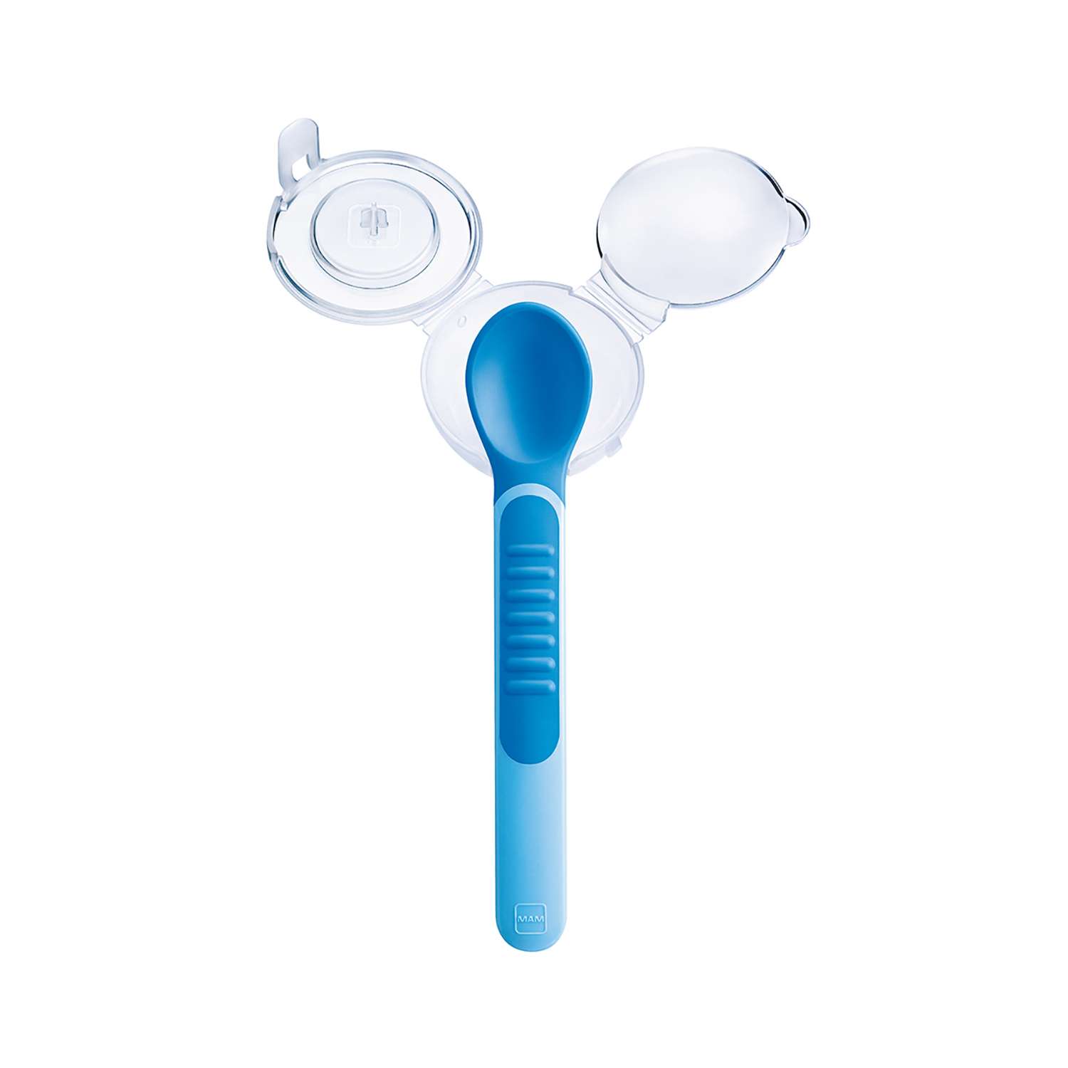Набор термоложек MAM Feeding Spoons Cover с защитным футляром голубой 2 шт 6+ - фото 2