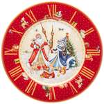Тарелка Lefard обеденная часы 26см красная 85-1718