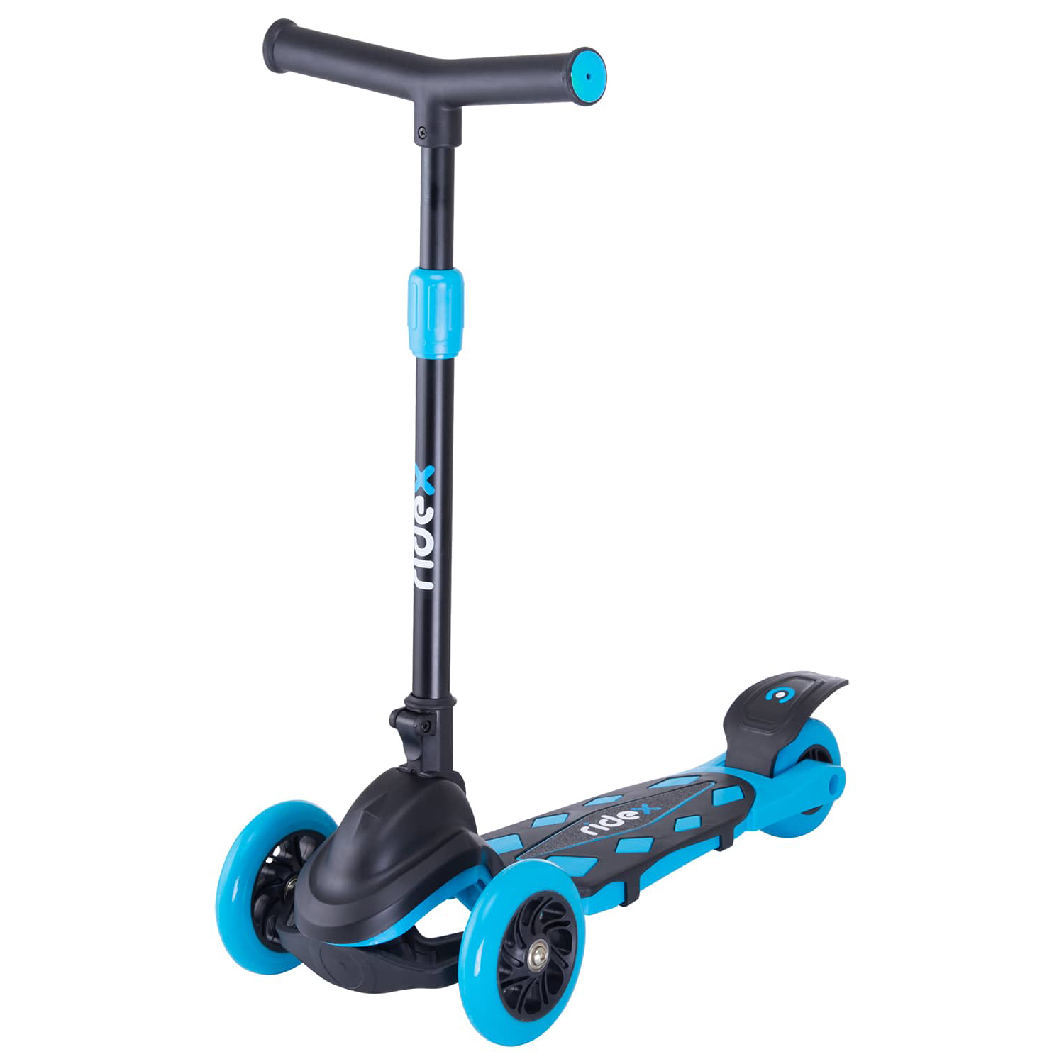 Самокат RIDEX трехколесный 3 wheels scooter Robin 120/80 neon light blue - фото 1