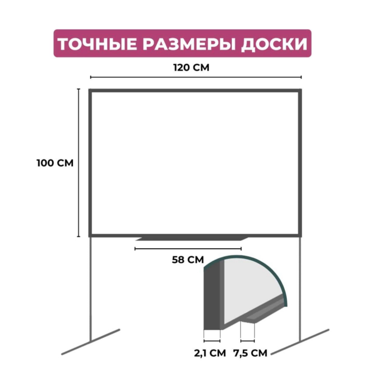 Доска Attache магнитно-маркерная поворотная Economy 100х120см Twist - фото 3