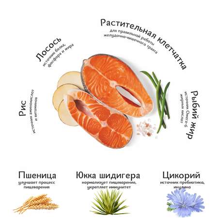 Корм для кошек Roybis 1.5кг с лососем и форелью с чувствительным пищеварением
