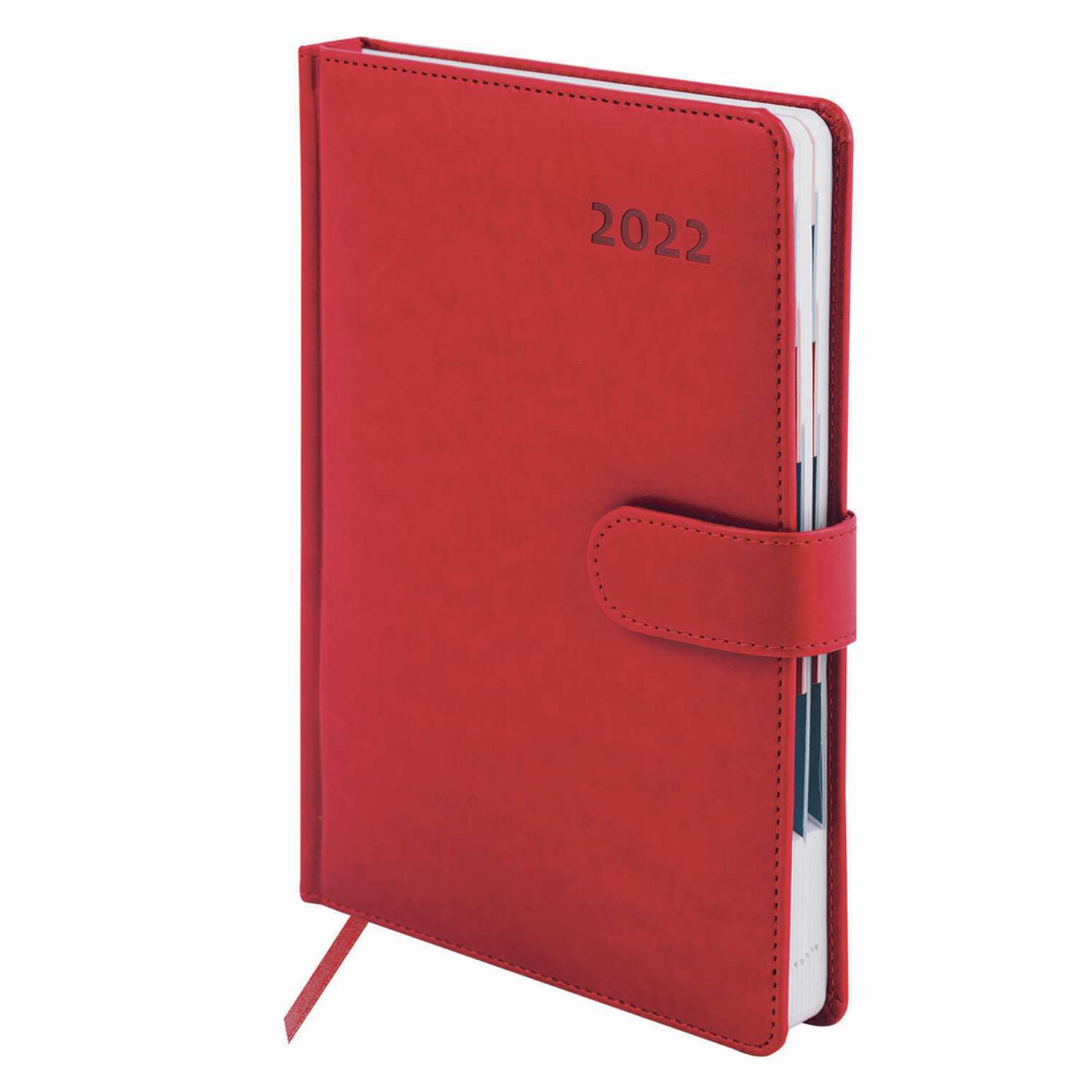 Ежедневник Galant датированный 2022 А5 Ritter под кожу красный - фото 1