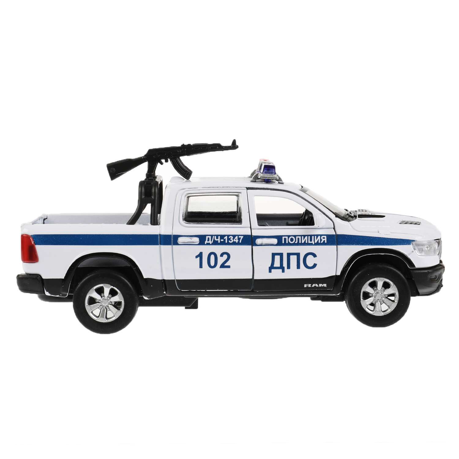 Машина Технопарк Dodge Ram Полиция с пулеметом 326507 326507 - фото 4