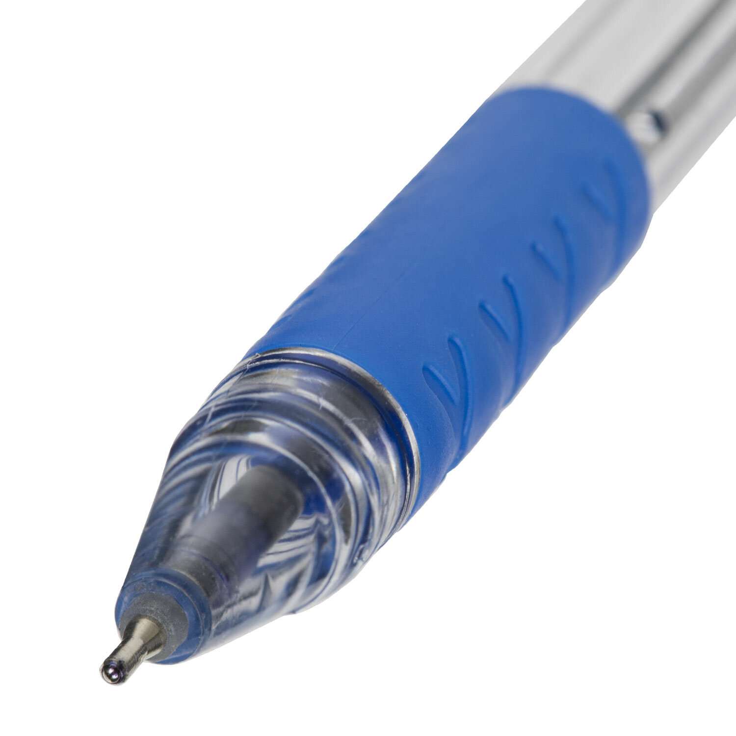 Ручки Staff шариковые синие набор 12 шт тонкие для школы с грипом - фото 7