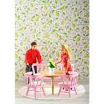 Мебель для домика Lundby Обеденный уголок 9предметов Розовый LB_60207900