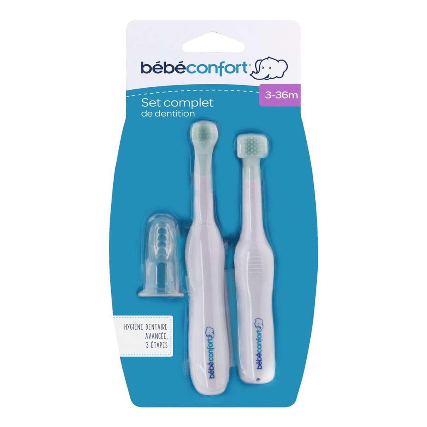 Набор Bebe Confort Из 3х детских массажных силиконовых зубных щеток с 3 до 36 мес - фото 2