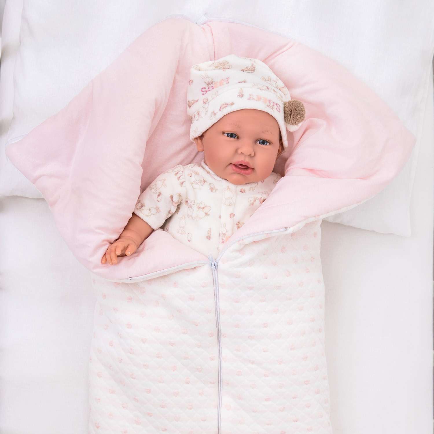 Конверт-одеяло  Baby Nice 0-6 мес Сердечки розовый - фото 5