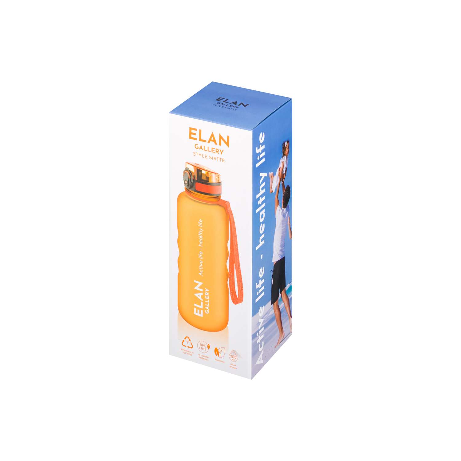 Бутылка для воды Elan Gallery 1.5 л Style Matte оранжевая - фото 11