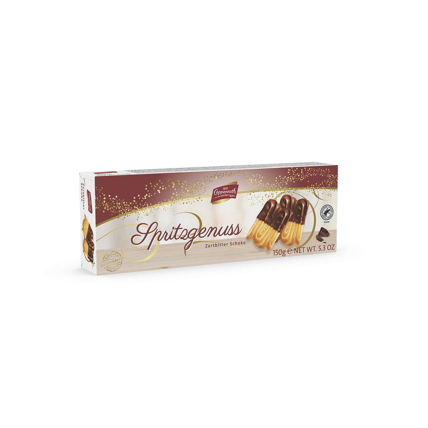 Печенье Coppenrath песочное с темным шоколадом «Spritz-Genuss» 150 грамм - фото 1