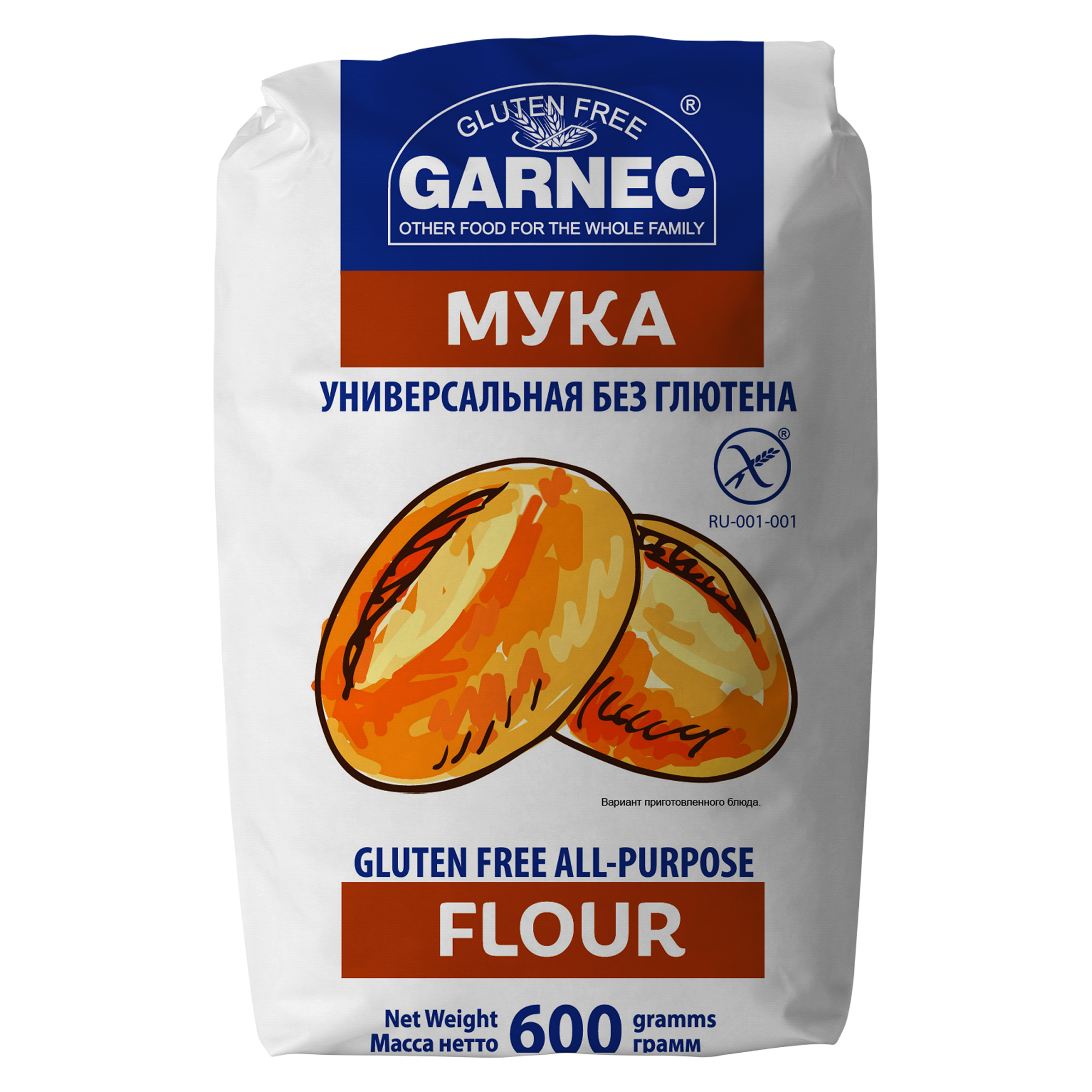 Мука Garnec универсальная без глютена 600г*2 - фото 2