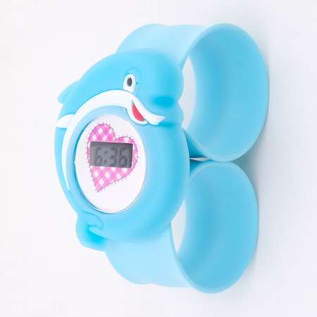 Часы Sima-Land наручные электронные детские «Дельфин» ремешок силикон l-21.5 см