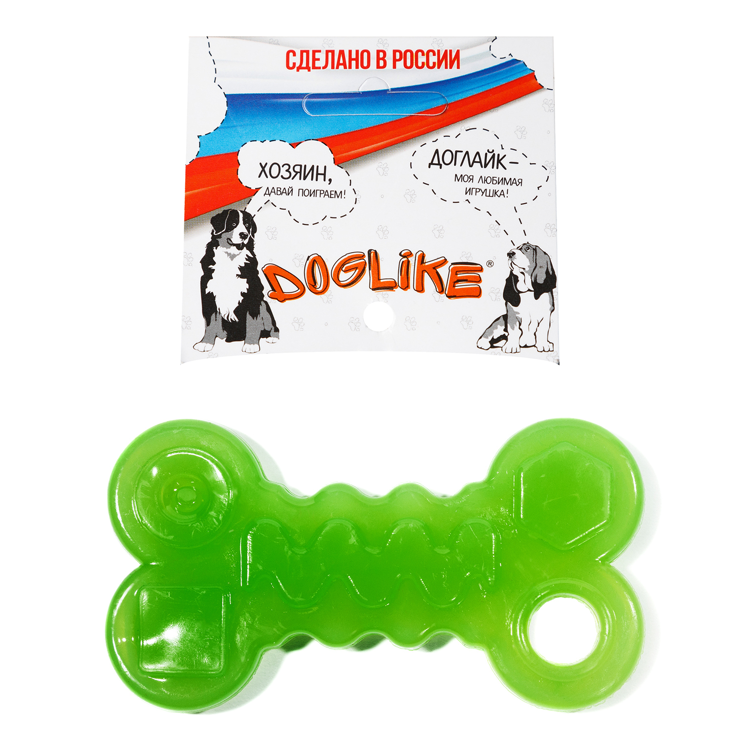 Игрушка для собак Doglike Кость малая Зеленый - фото 3