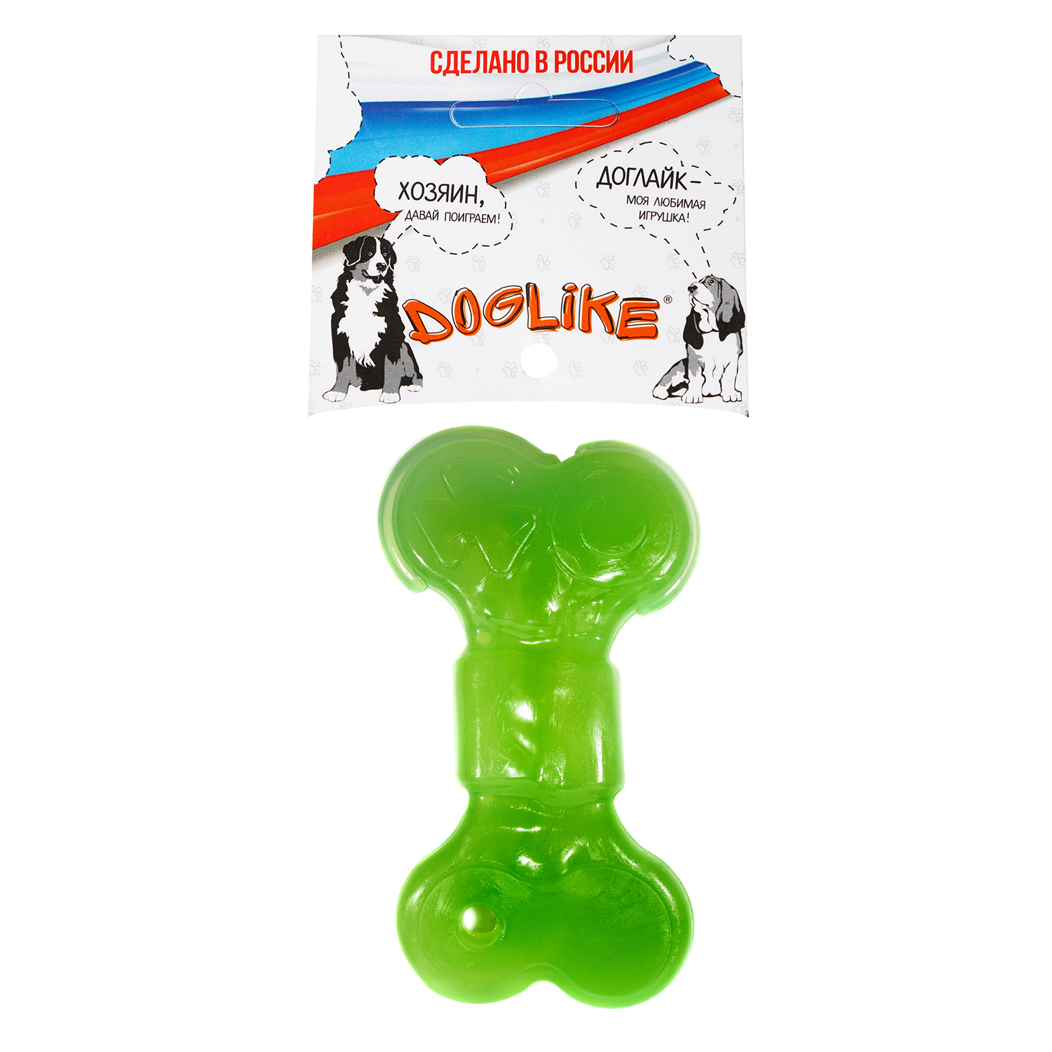 Игрушка для собак Doglike Кость большая Зеленый - фото 2