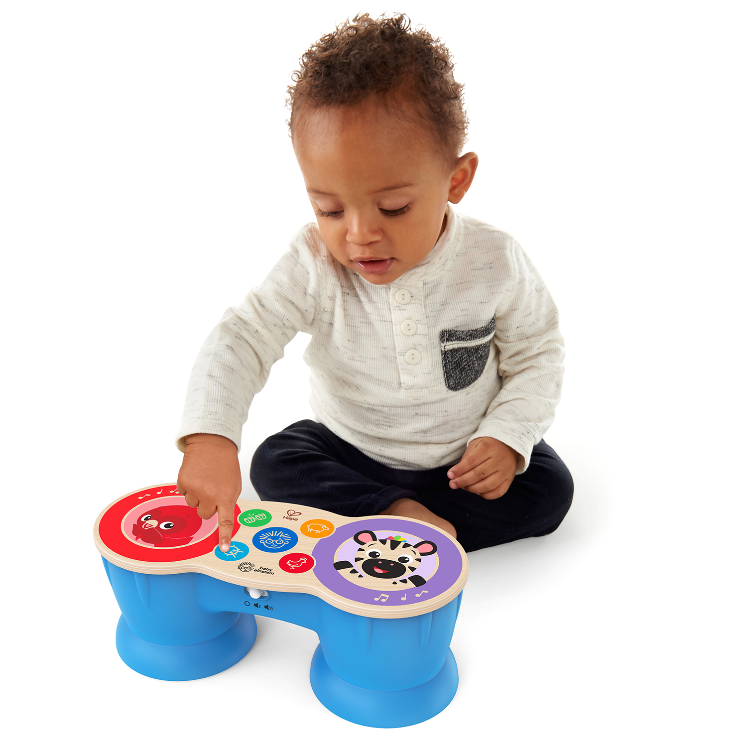 Серия Волшебное прикосновение HAPE Музыкальная игрушка для малышей Барабан сенсорный 12610_HP - фото 5