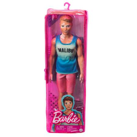 Кукла Barbie Кен в майке Malibu с витилиго MATTEL