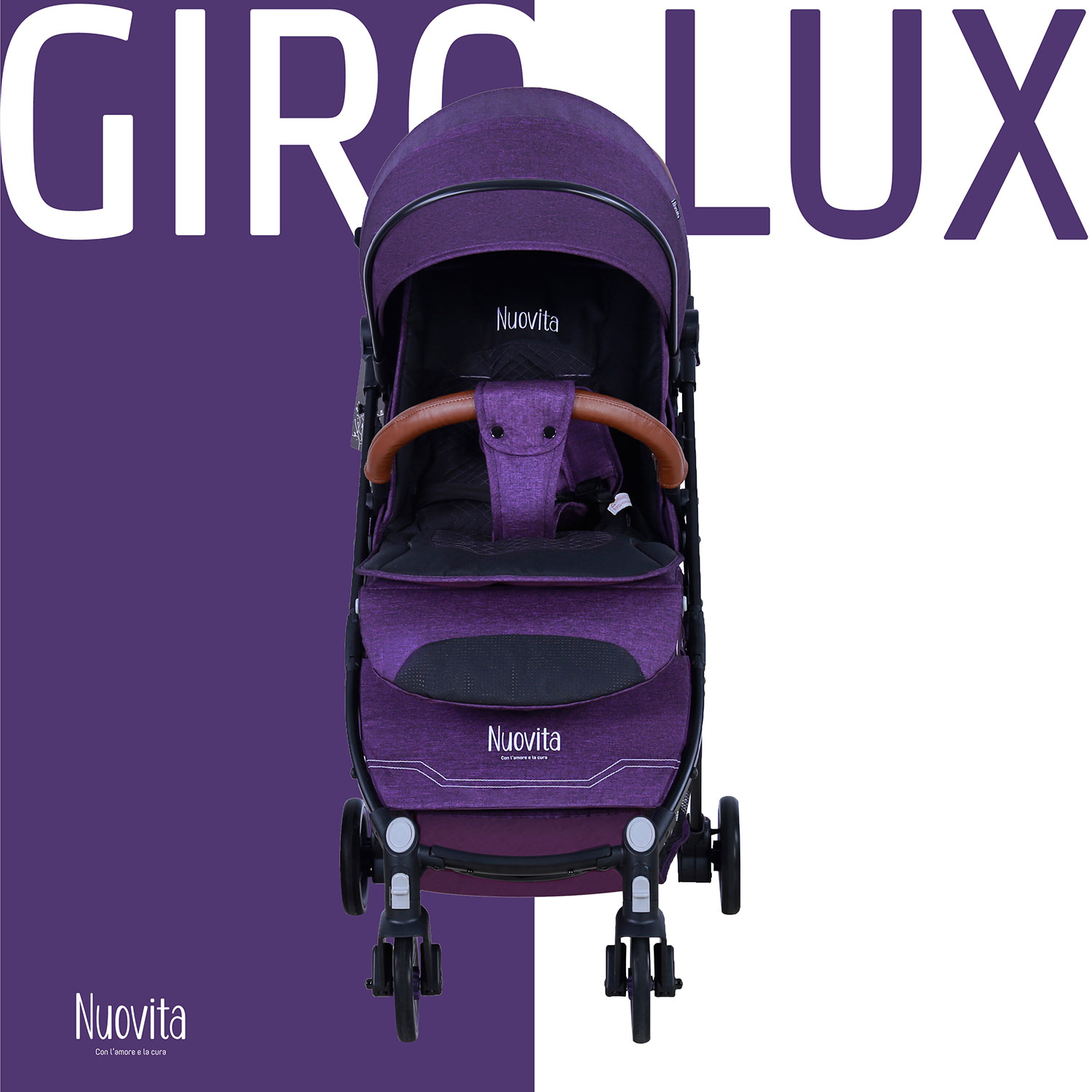 Коляска прогулочная Nuovita Giro Lux Viola Nero - фото 3