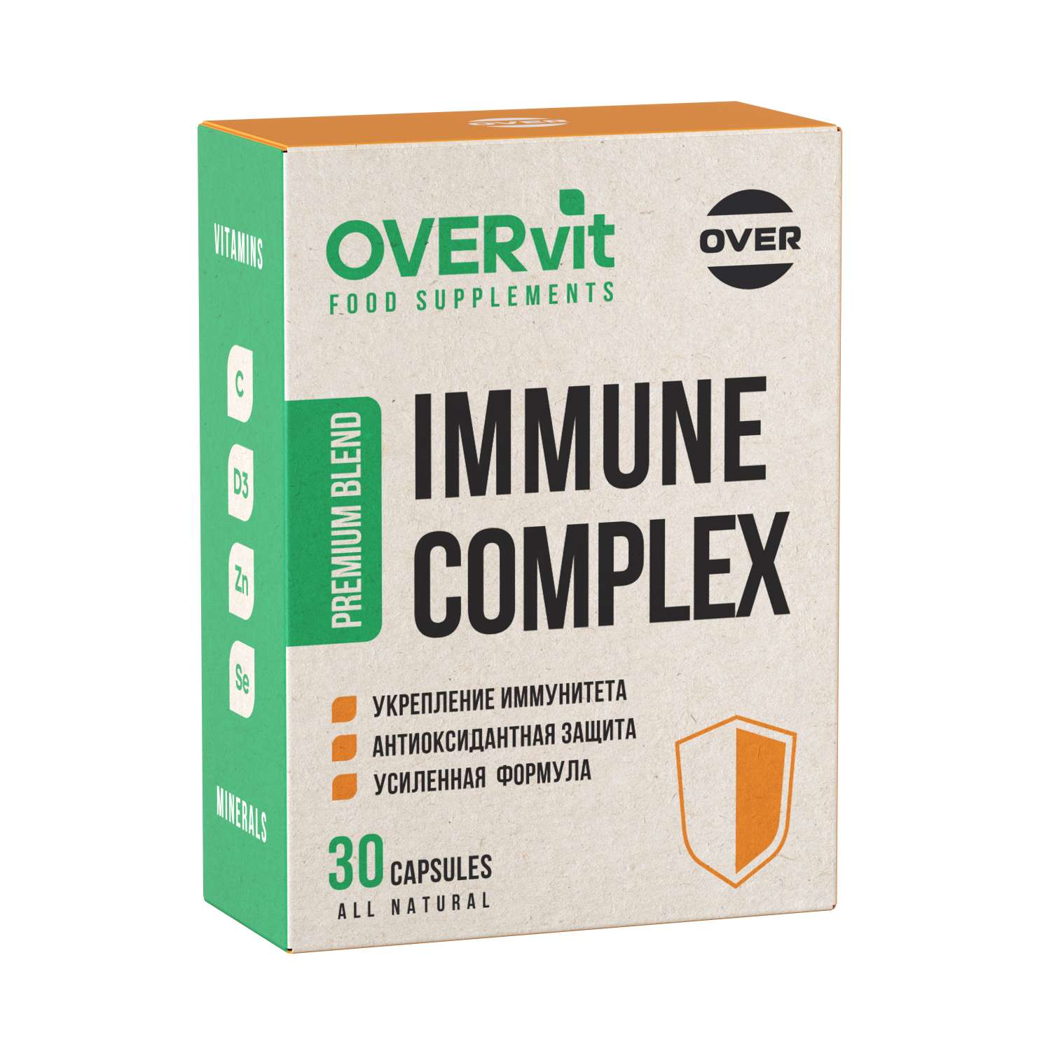 Комплекс витаминов OVER для поддержания иммунитета С+D+Цинк+Селен 30 капсул - фото 4