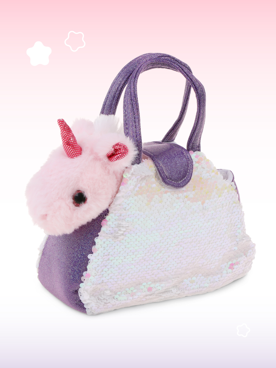 Мягкая игрушка Fluffy Family Единорог 18 см в сумочке с пайетками - фото 7