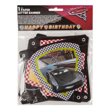 Праздничная гирлянда-буквы Cars 3 Happy Birthday 1 шт