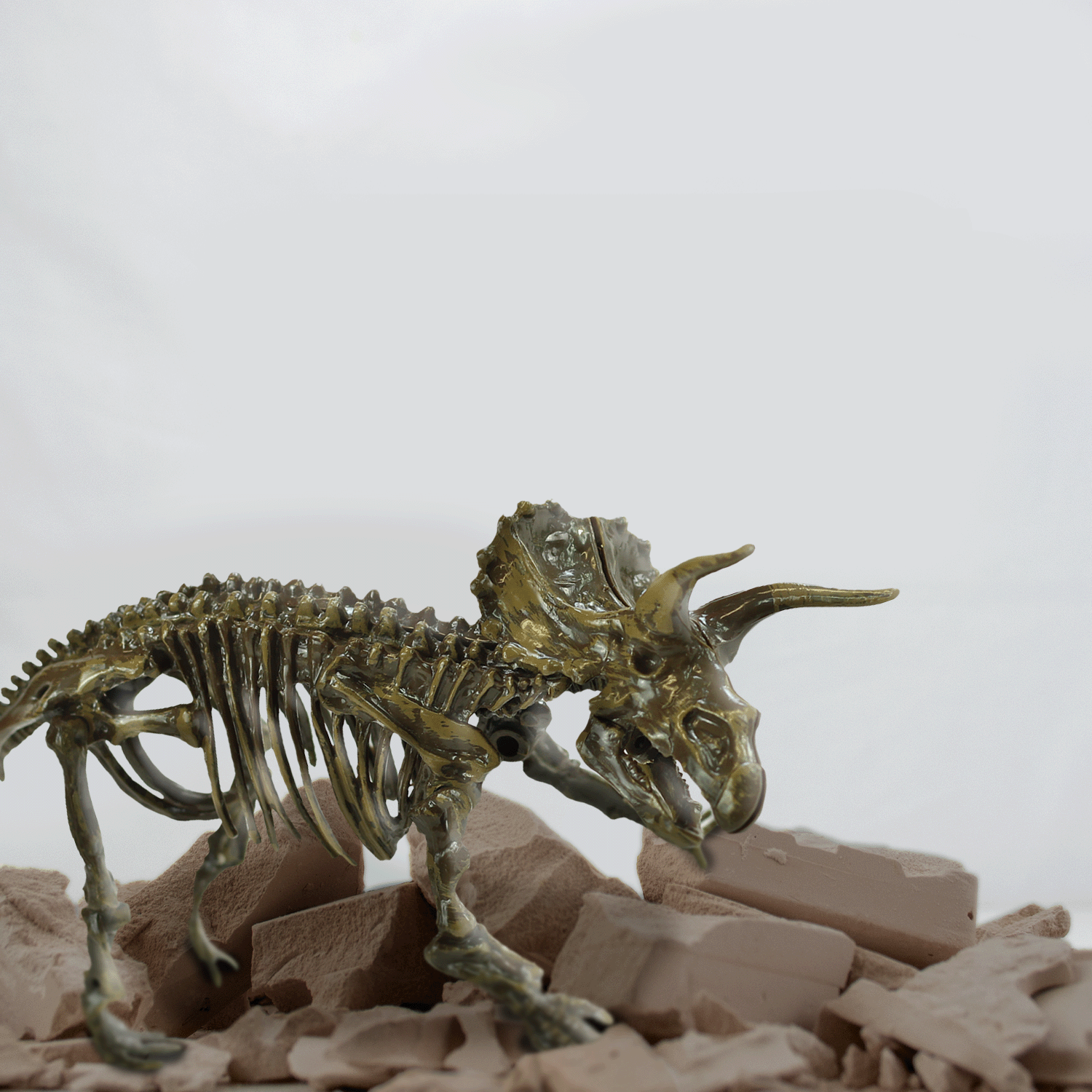 Набор для экспериментов KONIK Science раскопки ископаемых животных Трицератопс - фото 3