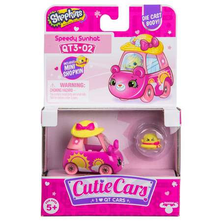 Машинка Cutie Cars с мини-фигуркой Shopkins S3 Солнечная Шляпка