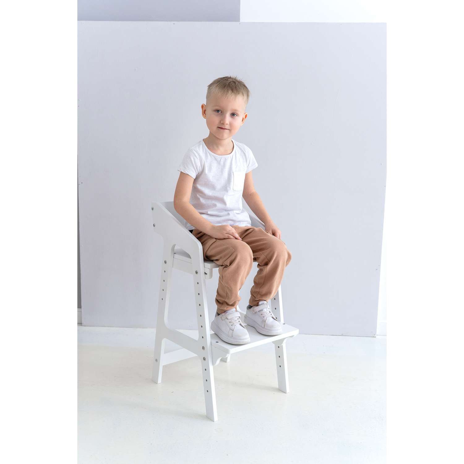 Растущий стул Коняша Для детей белый - фото 16