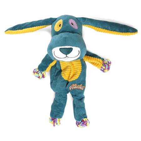 Игрушка для собак GiGwi Plush Friendz Заяц с веревкой 33см