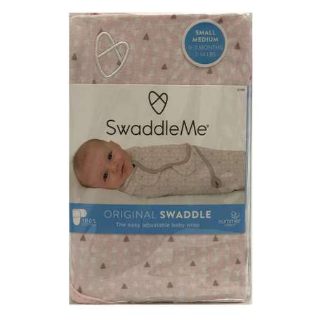 Конверт Summer Infant SwaddleMe Розовые треугольники на липучке S/M 57780