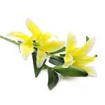Цветок искусственный Astra Craft Лилии 80 см цвет желтый