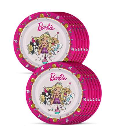 Бумажная тарелка PrioritY для праздника Barbie 12 шт