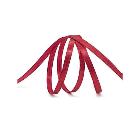 Лента Айрис атласная упаковочная флористическая 0.6 см 22.86 м 027 ярко - красный