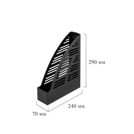 Вертикальный накопитель Attache 70мм черный 4 штуки в упаковке
