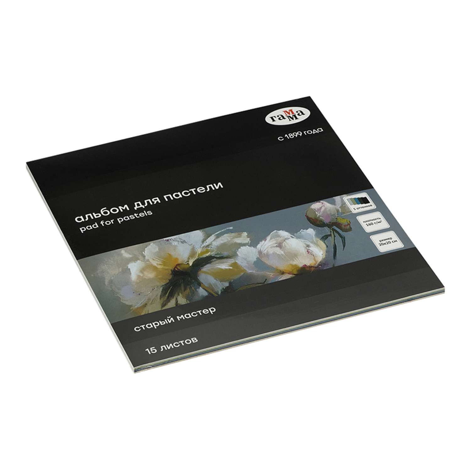 Альбом для пастели Гамма 15 листов 20х20 см на склейке Старый Мастер 160г/м2 ячеистая фактура 5 цветов - фото 9