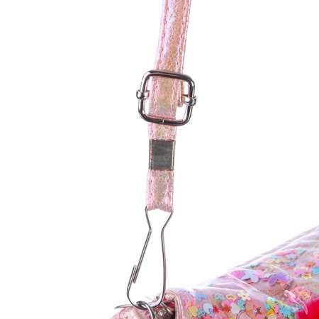 Сумка Sima-Land детская на клапане 6х12х16 см регулируемый ремень розовый
