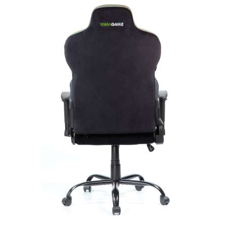 Кресло компьютерное VMMGAME UNIT UPGRADE с регулируемой спинкой велюр черно-зеленый