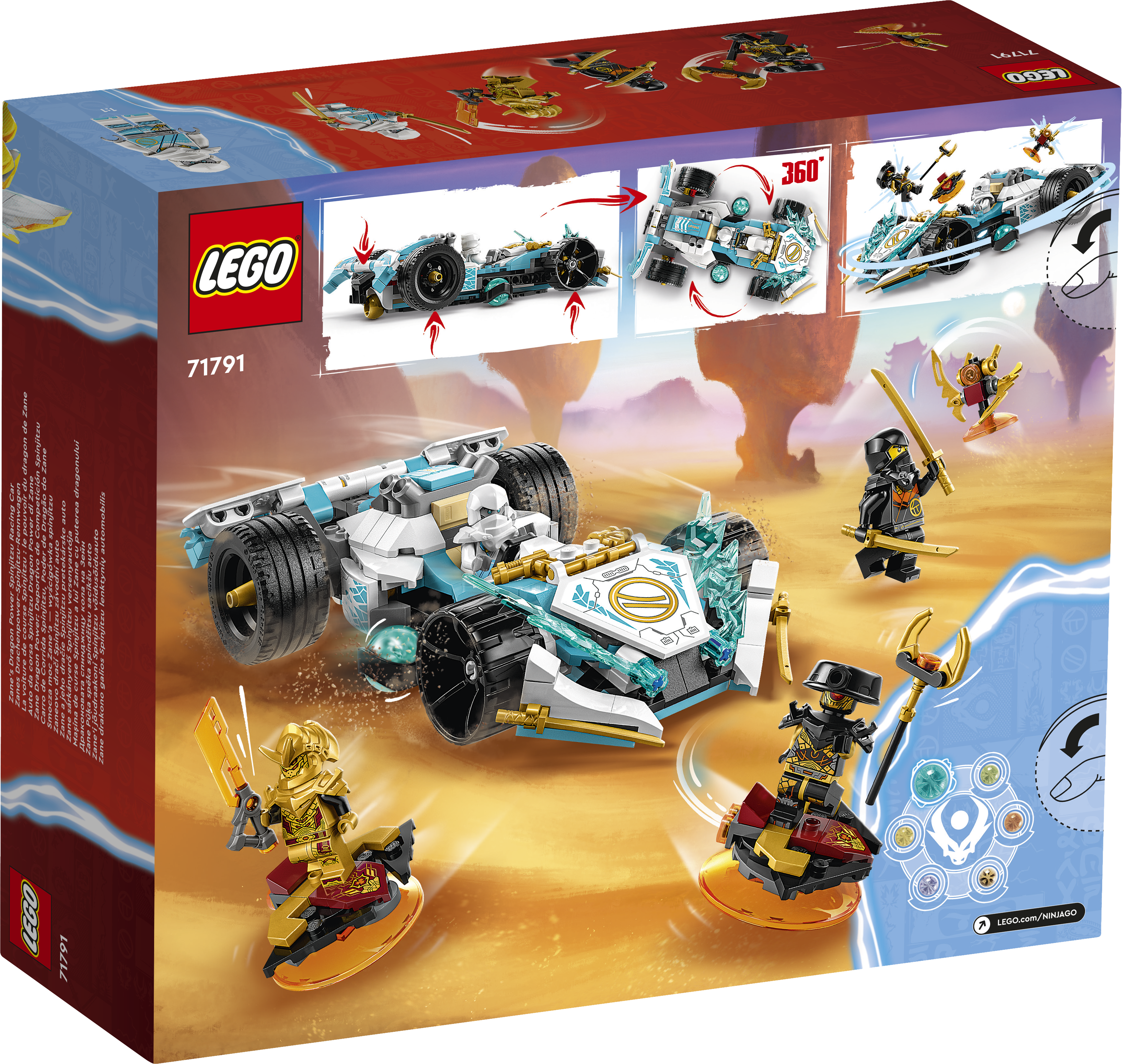 Конструктор LEGO Ninjago Zanes Dragon Power Spinjitzu Race Car 71791 - фото 9