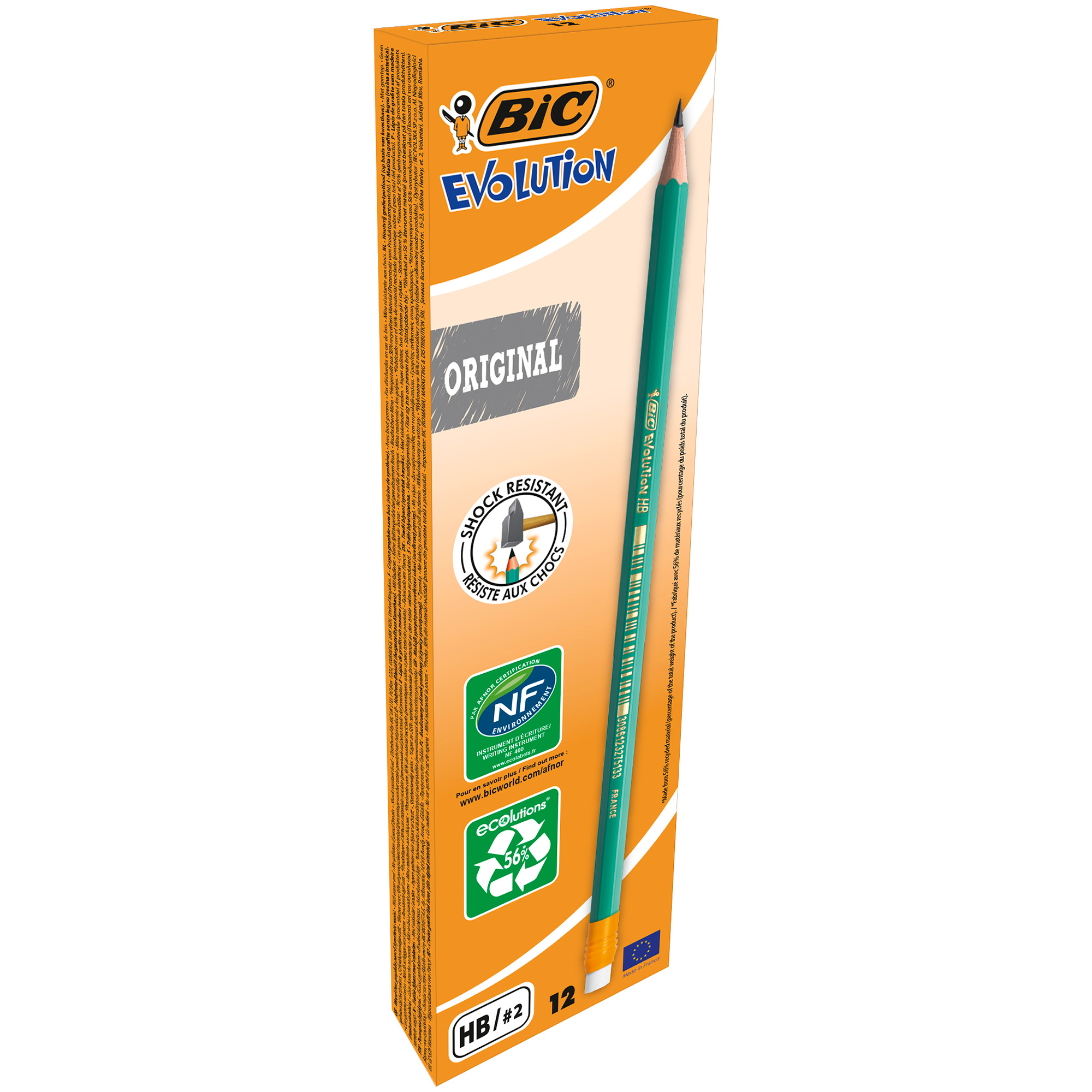 Карандаш чернографитовый Bic Evolution с ластиком 8803323 - фото 5