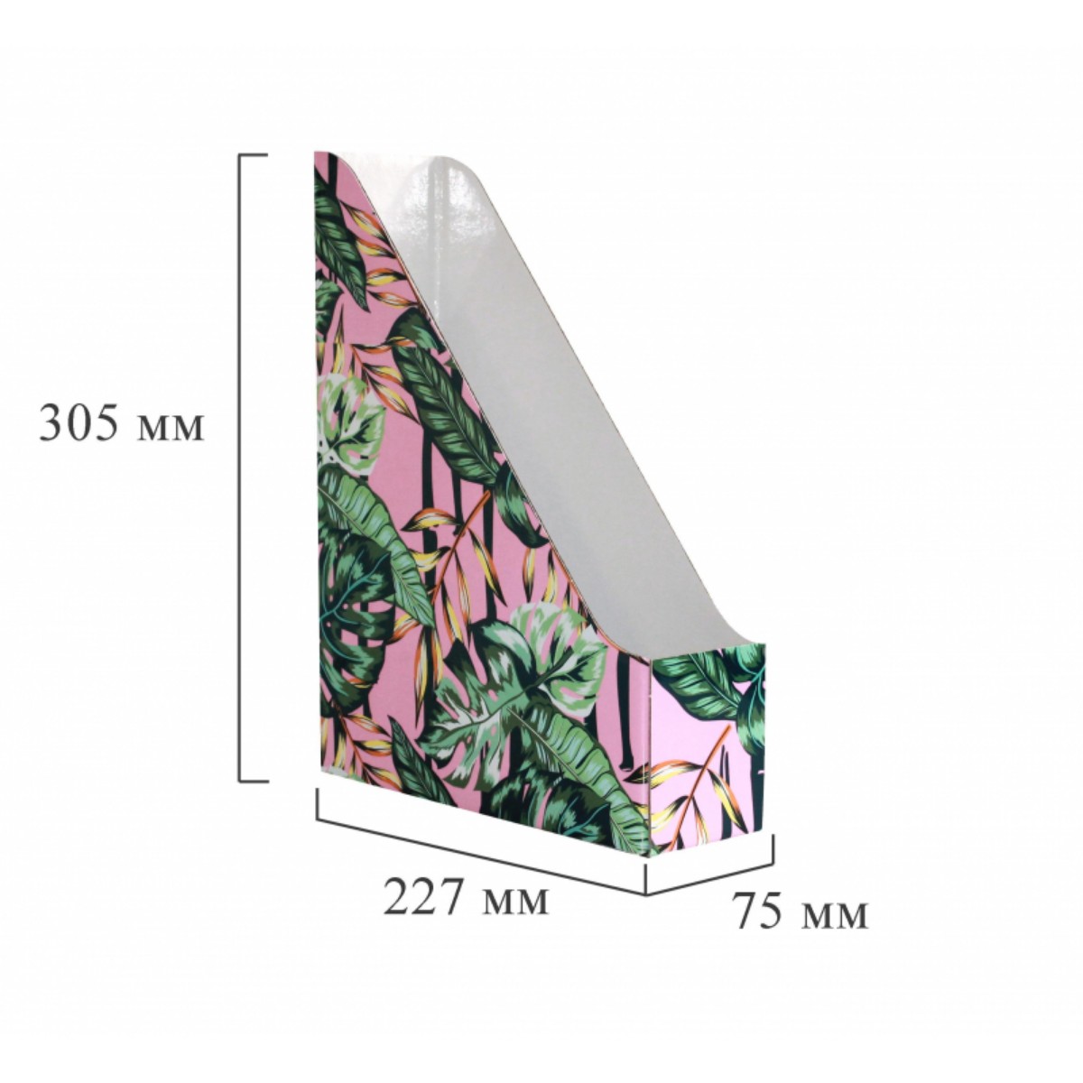 Вертикальный накопитель Attache Selection Flamingo 75мм 2 штуки в упаковке Jungle с дизайном - фото 3