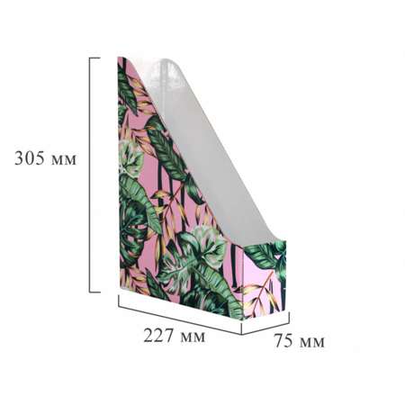 Вертикальный накопитель Attache Selection Flamingo 75мм 2 штуки в упаковке Jungle с дизайном