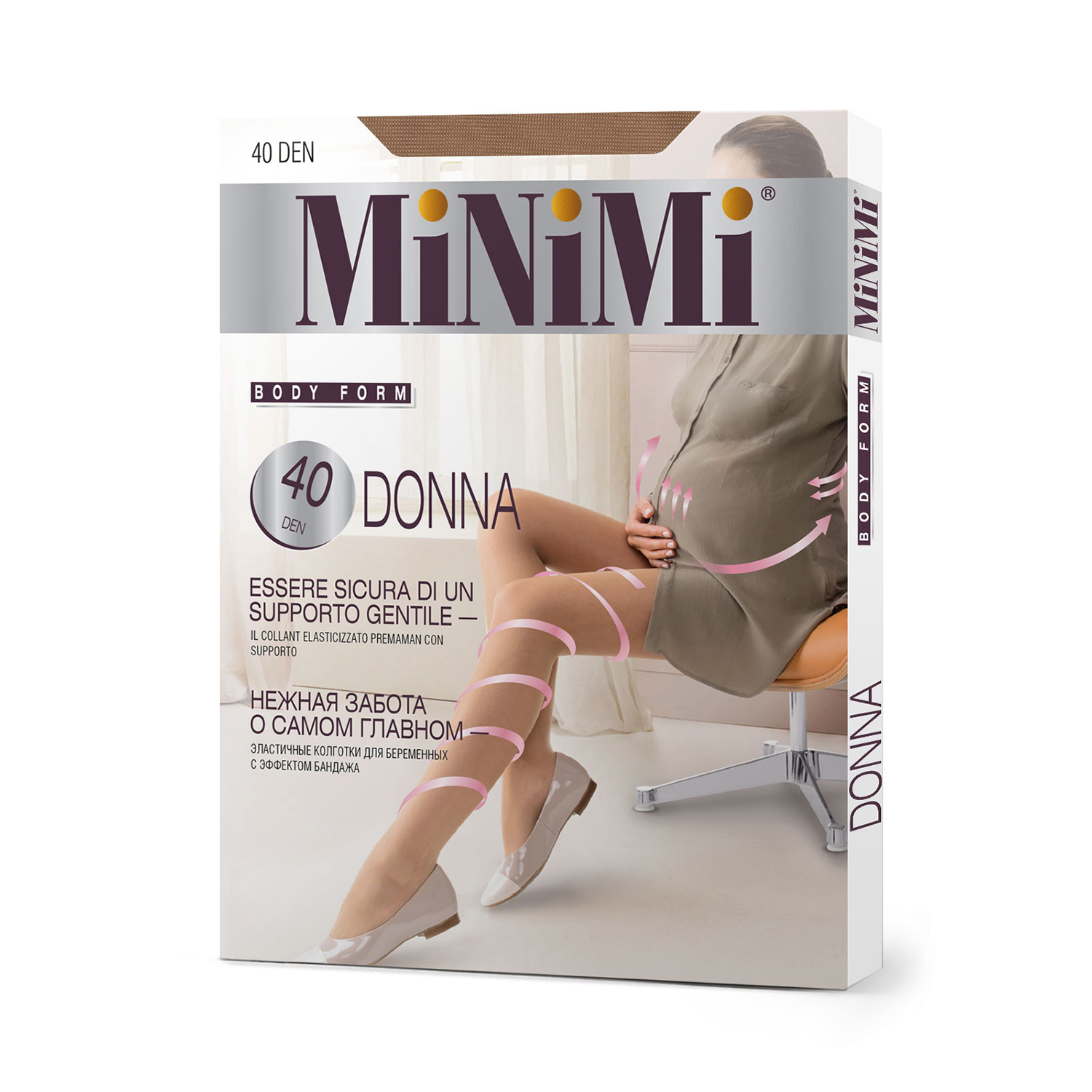 Колготки для беременных MiNiMi Mini DONNA 40 Caramello - фото 1