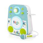 Детская караоке система Singing Machine с цветной LED подсветкой синий/зеленый Bluetooth