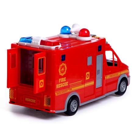 Машинка Автоград Пожарная служба / работает от батареек  / световые и звуковые эффекты